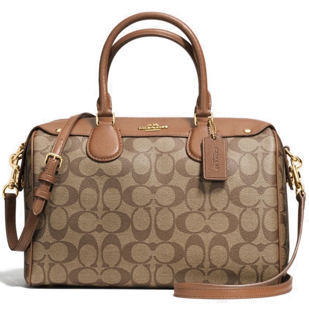 COACH Bennett Satchel bag in Signature Canvas / Gold hardware accents